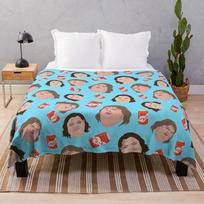 1000lb Sisters - Repeat Print - Sodies - Slaton Sisters - Amy Tammy Throw Blanket 100cm*150cm