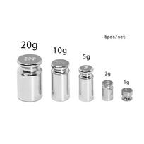 Gramų chromavimas Tikslus kalibravimo rinkinys Svarstyklės Svoriai Svėrimo svarstyklės 1g2g5g10g20g 5pcs