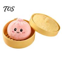 Soft Kawaii Aesthetic Decor Plush Dumpling Keychain, Cute Steamed Bun Bag Charm Pendant for Colorful Key Ring Girls Car Keys Purse Backpack,
