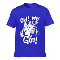 Jojos Bizarre Adventure Joseph Joestar Oh My God Tshirt(2) 100 Cotton Unisex T Shirt Unisexs Tee L blue