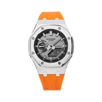 CASIO Unisex pilno metalo serijos 44,5 mm laikrodis GM-2100MF-5A(Komanda788--) Orange gray