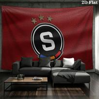 Sparta Prague Wall tapestry, aesthetic printed fabric blanket, suitable for bedroom, living room, and home decor. 150cm x 200cm