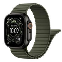 Strap for Apple Watch Ultra 3 Band 49mm 46mm 45mm 44mm 42mm Magnetic Silicone Bracelet Correa iWatch Series 11 10 9 8 7 6 5 Se 3 42 44 45 49 S11-46mm black