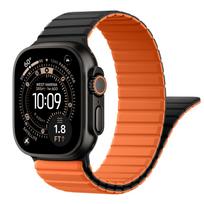 Strap for Apple Watch Ultra 3 Band 49mm 46mm 45mm 44mm 42mm Magnetic Silicone Bracelet Correa iWatch Series 11 10 9 8 7 6 5 Se 3 42 44 45 49 S11-46mm orange