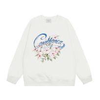 Cross-border trendy brand Casablanca Casablanca letter-painted printed terry turtleneck sweater L gray