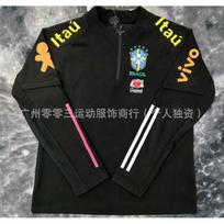 Soccer Training Jersey Neymar Santos Brazil Team Half-zip Jacket Polo Embroidery Sportswear L