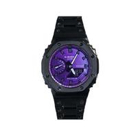 CASIO Unisex Liquid Crystal/Analog Dual Display Series 48.5mm Purple Watch GA-2100-1A1(Watch8--) Dark Night Phantom AP Edition Black black