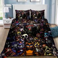 3D Print Bedding Set F-Five-Nights At Freddy´s FNAF Duvet Cover Comforter Bed Youth Girls Boys Bedroom Decoration Gift 100x135cm gray