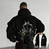 Anime one piece zoro Oversized Vintage Zipper Hoodie Men Women new Autumn Sweatshirt Jacket Casual Long Sleeves Tops Streetwear L juoda
