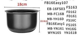 Electric Pressure Cooker Liner 1.6/3L/4L/5L/6L Non-stick Rice Pot Gall Black Crystal Inner Accessories Cooker Parts suit Midea