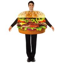Hamburger Costume Cosplay Party Stage Performance Unisex Adult Outfit Fast Food Theme Burger multi