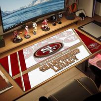 49ers Logo Color Mouse Pad Large Gaming Table Cushion Non-slip Laptop Tablet Big Mousepad XXL Mat Mini PC Playmat With Lock edge 30cmx80cm(11.8x31.5inch)