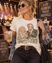 Dolly Parton Kenny Rogers Islands in the Stream Tee, Watercolor Country Music Gi XXXL beige