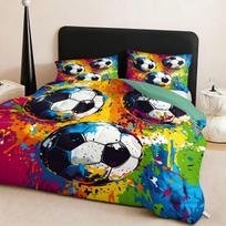 Football Bedding Set World football matches Duvet Cover Pillowcase Gift Boys Girls Adults Bedroom Decor 155x220cm-3pcs