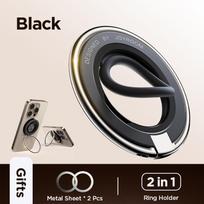 JOYROOM Durable Silicone Ring For Magsafe Phone Grip Holder Kickstand Magnetic Phone Ring Holder Stand For 4.7-7.0 Inches Phones 5 Black China Mainland black