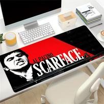 Scarface Action Movie Poster Large Gaming Mouse Pad Nonslip Rubber Base Waterproof Desk Mat For Office Pc Laptop 40cmx90cm