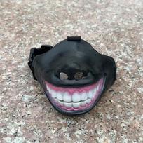 Anti-Bite Funny Grinning Dog Muzzle Anti-Scavenge Dog Photo Mouth Cover  Party Costume S juoda