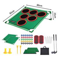 Golf Pong Putting Game Set Party Activities for Ages 48 Year Old Kids Beach Double Rack black