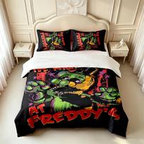 FNAF (5) 3pc set soft and comfortable an ideal gift for family and friends Includes one duvet cover and two pillowcas 140cmx210cm