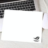 ASUS ROG White Simple Logo Square Gaming Mouse Pad 450x400 Non-Slip Rubber Washable Desk Protector Mat For Home Office PC Gamers 250x250x2mm
