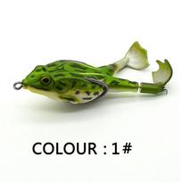 1pc Surface Frog Lure Top Water Bass Fishing Lures Soft Frog Double Propellers Legs Freshwater Rotating Tail Floating Swing Bait