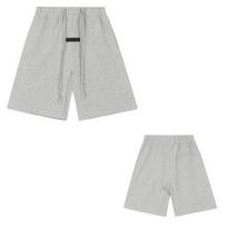 FOG Essentials Streetwear Loose Fit Cotton Tee Shorts Set Casual Outfit Men Medium gray