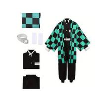 Naujas Anime Zenitsu Giyu Tanjirou Kamado Nezuko Cosplay Moterys Vaikai Vyrai Kimono Uniforma Šalis 110 gray