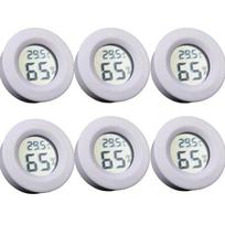 1~10pcs Mini Hygrometer Thermometer Fahrenheit or Celsius Meter Digital LCD Monitor Indoor Room Round Humidity Temperature Gauge 2 white 6pcs China Mainland