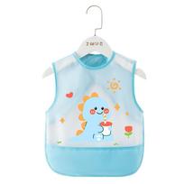 Animal Pattern Baby Feeding Bib Waterproof Saliva Towel Burp Apron Sleeveless Bibs  Baby Stuff 90cm(0-2 years old-Style6 white