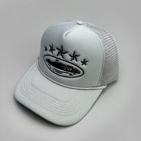 Summer New Five-pointed Star Cruise Embroidery Baseball Cap Unisex Sunshade Mesh Outdoor Truck Hat Adjustable Hip Hop Style 52–60cm gray