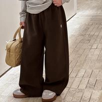 Solid Color Casual Warm Wide Leg Long Pants For Kids Boys Girls 150cm ruda