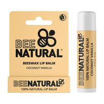 Be Natural Beeswax Lip Balm Coconut Vanilla 4.2G white