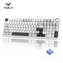 AULA F99 PRO Wireless Mechanical Keyboard 99Keys Hot Swap Prelube Switch 8000mAh Battery Gasket Structure Gamer Keyboard W/ Knob