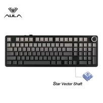 AULA F99 PRO Wireless Mechanical Keyboard 99Keys Hot Swap Prelube Switch 8000mAh Battery Gasket Structure Gamer Keyboard W/ Knob