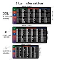 Office Shortcuts Mouse Pad Large Extended Big Keyboard Mousepad for Excel Word Powerpoint Gaming Rubber Mousepads Long Desk Mat 300X700X2MM gray