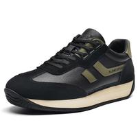 Men's Trendy Black Running Shoes: Thick Sole, Non-Slip, Casual Sports Footwear 42 juoda