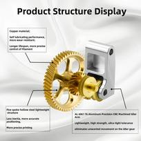 For Bambu lab P1/X1 Series Upgrade CNC Metal Extruder Unit Hardened Steel Extruder For P1S P1P For Bambu lab Hotend Extruder