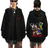 Rock Grupė Gorillaz Demon Days Akys Grafinis Užtrauktuku Užsegamas Džemperis Vyrams Hip Hop Mada Didelio Dydžio Užtrauktuku Užsegama Striukė Unisex Užtrauktuku Užsegamas Džemperis M