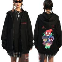 Rock Grupė Gorillaz Demon Days Akys Grafinis Užtrauktuku Užsegamas Džemperis Vyrams Hip Hop Mada Didelio Dydžio Užtrauktuku Užsegama Striukė Unisex Užtrauktuku Užsegamas Džemperis M