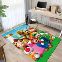 Super Mario Bros nuotykių kilimas žaidimų kambariui, miegamajam, svetainei, sofai, namų dekoravimui, vaikų žaidimų zonos kilimas, neslystantis grindų kilimėlis 50cmx80cm