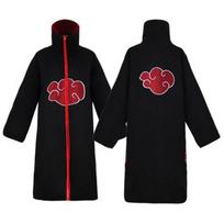 Naruto Akatsuki Uchiha Itachi Cosplay Kostiumas Chalatas Apsiaustas Gobtuvas Minkšta Medžiaga Audinys Hooded Cloak,Adult M red