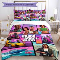 Grand Theft Auto Bedding Set Suitable for Dormitory Lightweight Christmas Gift 140cmx200cm
