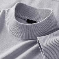 Men's Ribbed Knit Turtleneck Sweater with Long Sleeves - Soft Pullover Top for Fall and Winter Layering and Daily Wear. XL gray