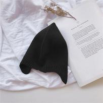 Autumn Winter Baby Knit Hat Toddler Girls Bonnet Cap Baby Boy Hats  Newborn Photography Props juoda