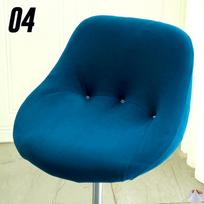 High Elastic Universal Arc Chair Cover For Rotating Lifting Bar Stools Cashier Counter Hotel Home Seat Protector blue