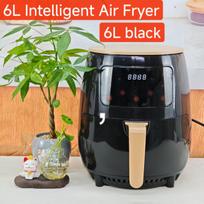 6L Multifunctional Smart Touch Air Fryer Oven - Large Capacity Electric French Fry Maker EU Standard Export black