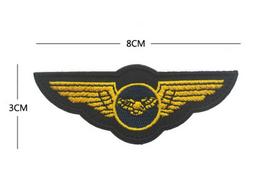Aviation Pilot Insignia Embroidered Velcro Armband Patch - Tactical Military Fan Morale Badge
