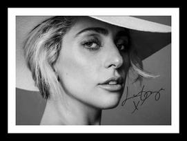 Lady Gaga Autograph Signed & Framed Photo 24 black