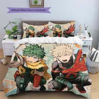 Mano Herojų Akademija Deku ir Bakugo Antklodės Užvalkalas ir Pagalvių Užvalkalai, MHA Gerbėjo Miegamojo Patalynė, Tobula Dovana.chl 135x200cm gray