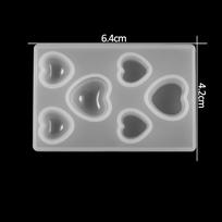 1Pcs Heart Love Pendant Epoxy Casting Molds Kits Mixed Style UV Silicone Resin Molds For DIY Jewelry Making Findings Supplies gray